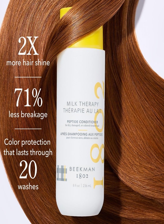 Beekman 1802 Milk Therapy Peptide Conditioner – Boosts Hair Softness & Shine with Goat Milk Proteins, Brazilian Flex Peptide Bond & Hydrolyzed Collagen, Safe for Color-Treated Hair, 8.45 fl oz - Image 2